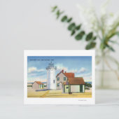 Blick auf das Leuchtturm von Race Point Postkarte (Stehend Vorderseite)