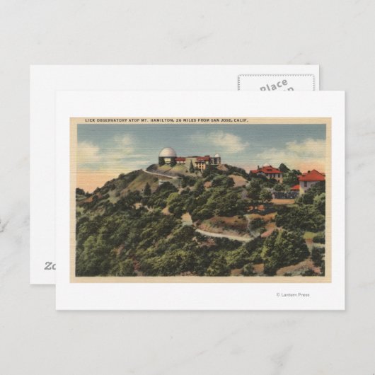 Blick auf das Lick Observatory auf dem Berg Hamilt Postkarte (Vorne/Hinten)