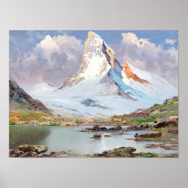 Blick auf das Matterhorn Poster