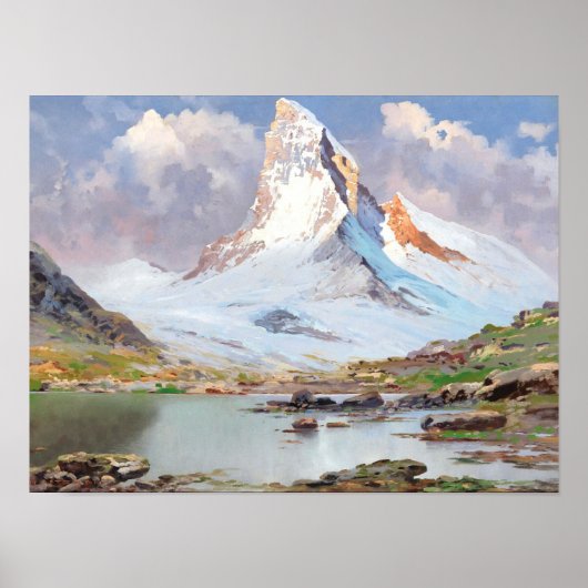 Blick auf das Matterhorn Poster (Vorne)