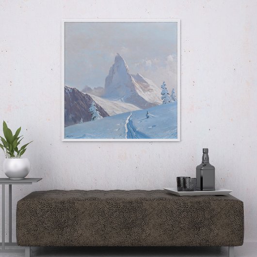 Blick auf das Matterhorn, Winter Poster