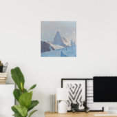 Blick auf das Matterhorn, Winter Poster (Heimbüro)