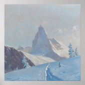 Blick auf das Matterhorn, Winter Poster (Vorne)