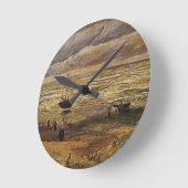 Blick auf das Meer in Scheveningen von Vincent van Runde Wanduhr (Winkel)