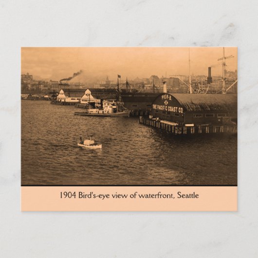 Blick auf das Meer, Seattle Postkarte (Vorderseite)