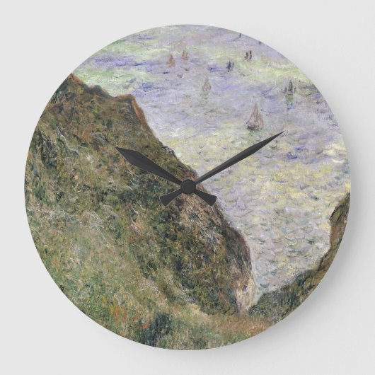 Blick auf das Meer von Claude Monet Große Wanduhr (Vorderseite)