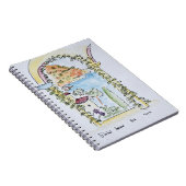 Blick auf das Mittelmeer| Eze, Frankreich Notizblock (Rechte Seite)