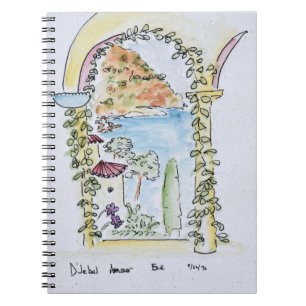 Blick auf das Mittelmeer  Eze, Frankreich Notizblock