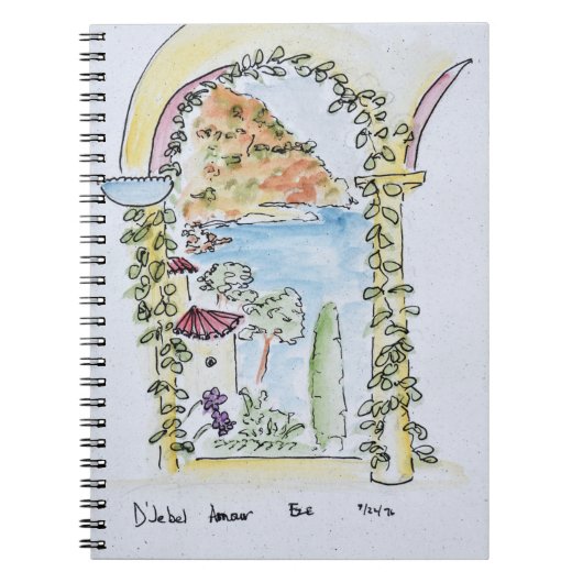 Blick auf das Mittelmeer| Eze, Frankreich Notizblock (Vorderseite)