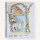 Blick auf das Mittelmeer | Eze, Frankreich Notizbuch (Vorderseite)