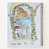 Blick auf das Mittelmeer | Eze, Frankreich Notizbuch (Rückseite)