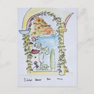 Blick auf das Mittelmeer   Eze, Frankreich Postkarte