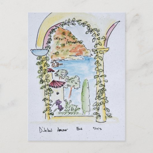 Blick auf das Mittelmeer | Eze, Frankreich Postkarte (Vorderseite)