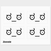 Blick auf das Modell der Missbilligung Rechteckiger Aufkleber (Blatt)