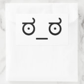 Blick auf das Modell der Missbilligung Rechteckiger Aufkleber (Tasche)