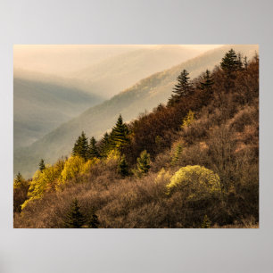 Blick auf das Oconaluftee-Tal North Carolina Poster