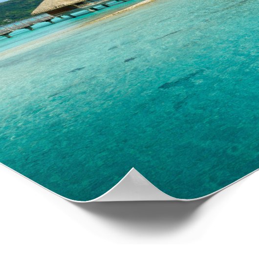 Blick auf das Poster der Bora Bora-Insel (Ecke)