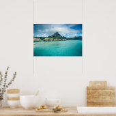 Blick auf das Poster der Bora Bora-Insel (Küche)