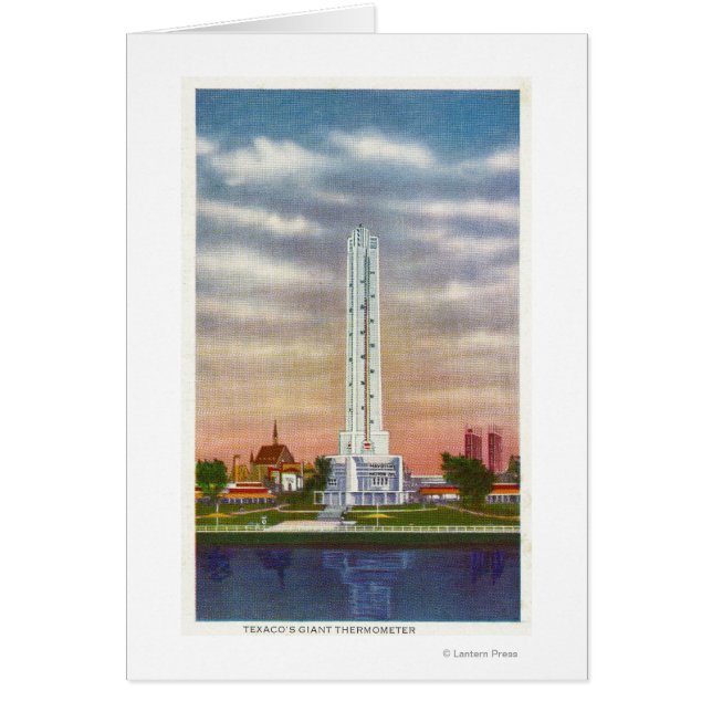 Blick auf das riesige Thermometer von Texaco (Vorne)