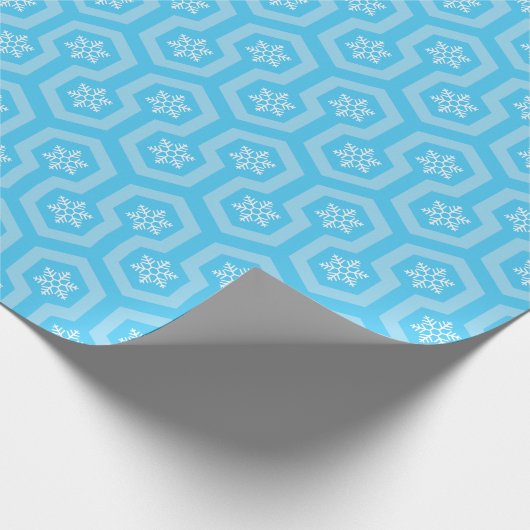 Blick auf das Snowflake-Muster Geschenkpapier (Ecke)