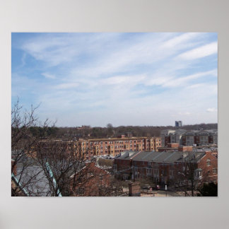 Blick auf das Stadtplakat der Uni Poster