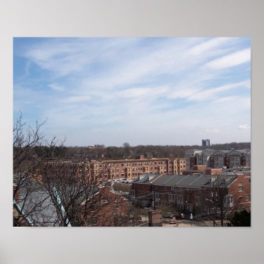 Blick auf das Stadtplakat der Uni Poster (Vorne)