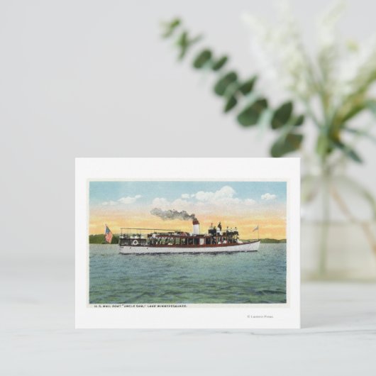 Blick auf das US-Postschiff Uncle Sam Postkarte (Stehend Vorderseite)