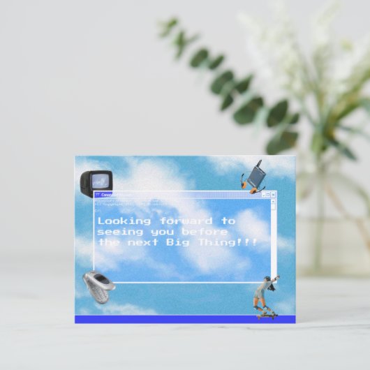 Blick auf das Windows95-Computerthema Postkarte (Stehend Vorderseite)