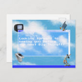 Blick auf das Windows95-Computerthema Postkarte (Vorne/Hinten)