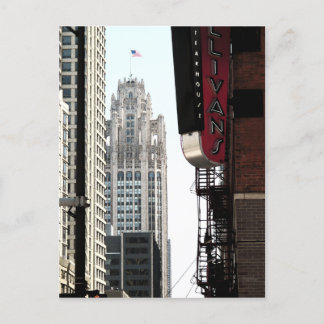 Blick auf das Wrigley-Gebäude Postkarte