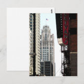 Blick auf das Wrigley-Gebäude Postkarte (Vorne/Hinten)