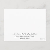 Blick auf das Wrigley-Gebäude Postkarte (Rückseite)