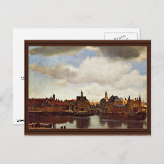 Blick auf Delft, das von Johannes Vermeer (Best Qu Postkarte (Vorne/Hinten)