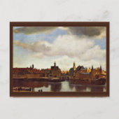 Blick auf Delft, das von Johannes Vermeer (Best Qu Postkarte (Vorderseite)