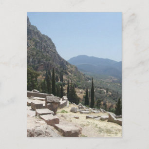 Blick auf Delphi, Griechenland Postkarte