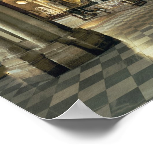 Blick auf den Altar und die "Transparente", c.1720 Poster (Ecke)