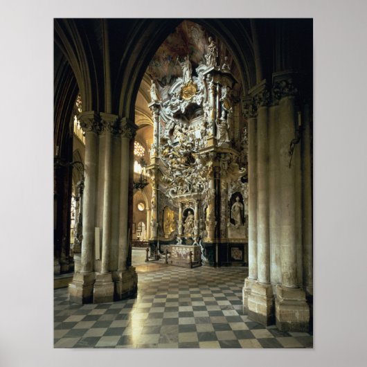 Blick auf den Altar und die "Transparente", c.1720 Poster (Vorne)