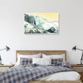 Blick auf den amerikanischen Fall im Winter # 2 Leinwanddruck (Insitu (Schlafzimmer))