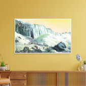 Blick auf den amerikanischen Fall im Winter # 2 Leinwanddruck (Insitu (Wohnzimmer))