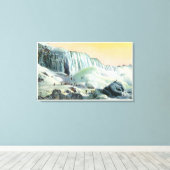 Blick auf den amerikanischen Fall im Winter # 2 Leinwanddruck (Insitu (Holzboden))