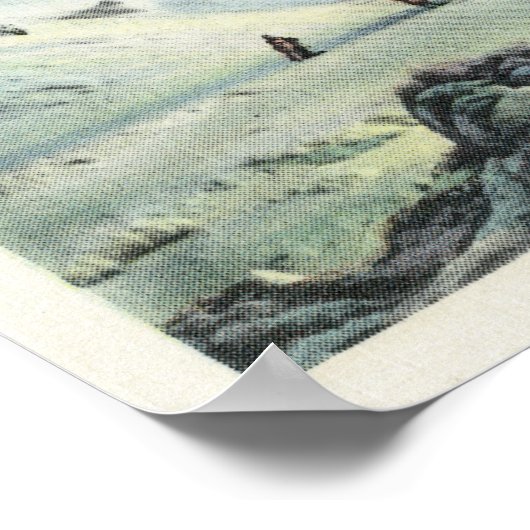 Blick auf den amerikanischen Fall im Winter # 2 Poster (Ecke)