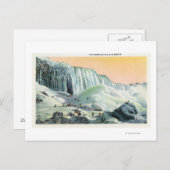 Blick auf den amerikanischen Fall im Winter # 2 Postkarte (Vorne/Hinten)
