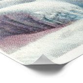 Blick auf den amerikanischen Fall im Winter Poster (Ecke)