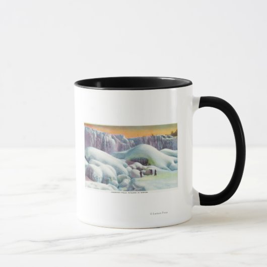 Blick auf den amerikanischen Fall im Winter Tasse (Rechts)