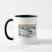 Blick auf den amerikanischen Fall im Winter Tasse (Links)