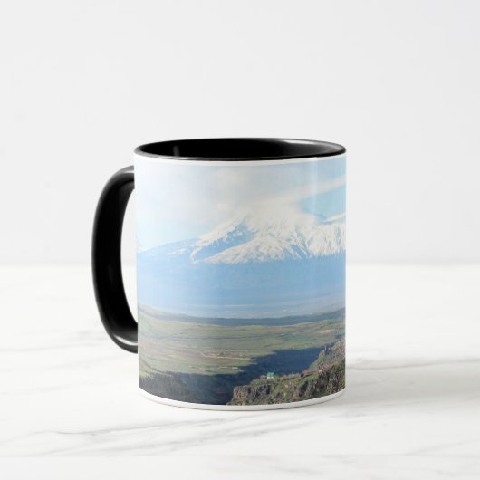 Blick auf den Berg Ararat von Armenisch-Seite Tasse (Vorderseite Links)