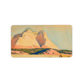 Blick auf den Berg Carmel, Utah von Maynard Dixon Adressaufkleber (Vorne)