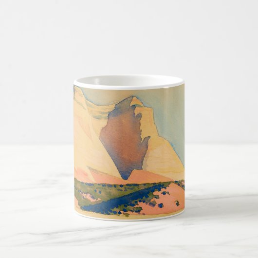 Blick auf den Berg Carmel, Utah von Maynard Dixon Kaffeetasse (Mittel)