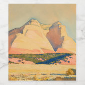Blick auf den Berg Carmel, Utah von Maynard Dixon Weinetikett (Einzelnes Label)