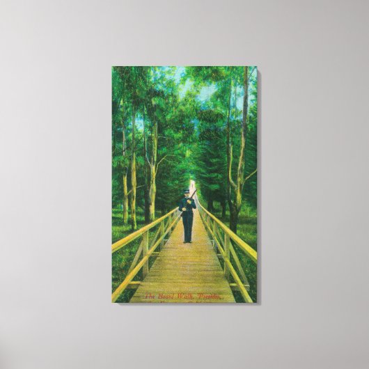 Blick auf den Boardwalk bei Presidio Leinwanddruck (Vorderseite)